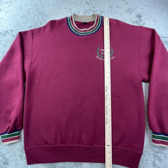 VTG TSSAA State Championship Jerzees Super Sweats Sweatshirt Men Large Burgundy - Picture 7 of 13